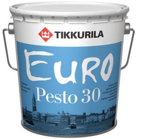 Tikkurila EURO Pesto 30 A алкидная п/матовая краска без резкого запаха 2,7л/3шт