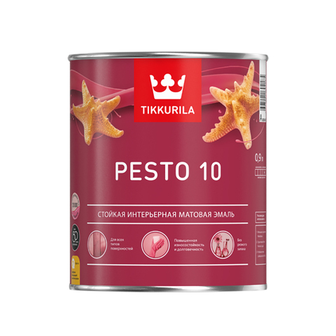 Tikkurila EURO Pesto 10 С алкидная матовая краска без резкого запаха 9л