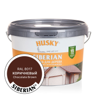 HUSKY SIBERIAN Краска для дерева акриловая Коричневый RAL8017  2,7л/3шт