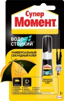 Клей "Супер Момент водостойкий" (3 г.)/10/120 на ед.блист. в шоу-боксе.