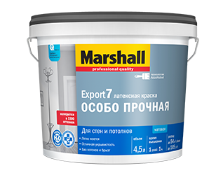 Краска Marshall Export 7 латексная матовая BW (9 л)