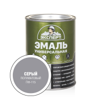 Эксперт Эмаль ПФ-115 п/матовая серая 0,8 кг /6