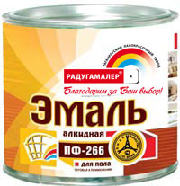 Эмаль ПФ-266 золотисто-коричневая (1,9кг)/6 Радуга