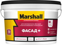 Краска Marshall ФАСАД+ глубокоматовая BС (9л)
