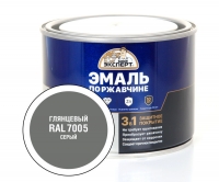 ЭКСПЕРТ Эмаль по ржав. 3в1 серый RAL 7005 (0,8кг)/6шт