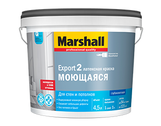Краска Marshall Export 2 латексная глубокоматовая BC (9 л)