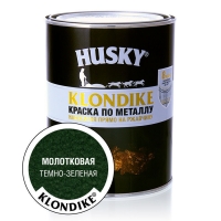 HUSKY-KLONDIKE Краска по металлу с молотковым эффектом темно-зеленая  250мл/6шт