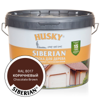 HUSKY SIBERIAN Краска для дерева акриловая Коричневый RAL8017  9л
