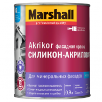 Краска Marshall AKRIKOR фасадная  силикон- акрил.матовая BW (0,9л)