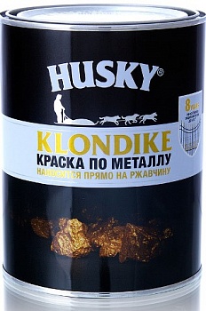 HUSKY-KLONDIKE Краска по металлу с молотковым эффектом алюминий  250мл/6шт