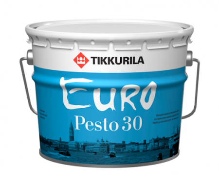Tikkurila EURO Pesto 30 С алкидная п/матовая краска без резкого запаха 0,9л/6шт