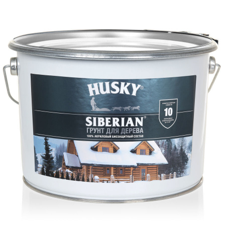 HUSKY SIBERIAN 100% акриловый биозащитный грунт для дерева 9л