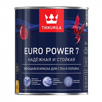 Tikkurila  EURO POWER 7 А моющ. для стен и потолков 9л