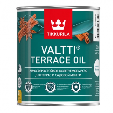 Tikkurila VALTTI  TERRACE OIL масло для террас и садовой мебели EC 2,7л. (валти террас оил)