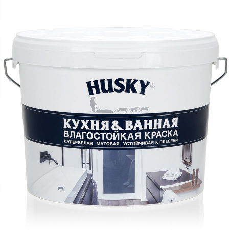 HUSKY Краска для кухонь и ванных комнат  -20 9л