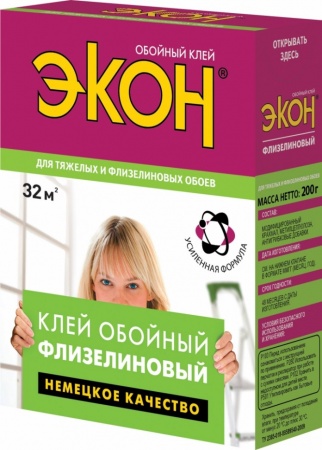 Клей обойный ЭКОН флизелиновый  (200г)/24 