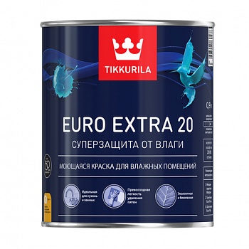 Tikkurila EURO EXTRA 20 С краска моющ. для влажных помещений  0,9л/6шт