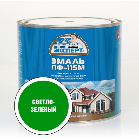 Эксперт Эмаль ПФ-115М гл. св-зеленая 2,7 кг /6
