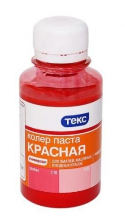 Паста колеровочная "ТекС" универсальная красная (0,5л)/12ТЕКС