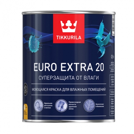 Tikkurila EURO EXTRA 20 С краска моющ. для влажных помещений  9л
