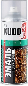 3005 Эмаль молотковая по ржавчине серебр. серо-корич. KUDO (0,52л)/6