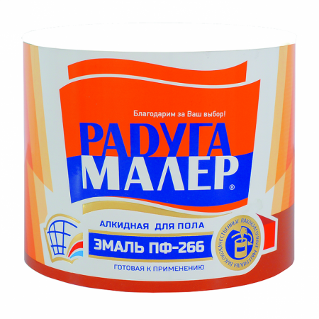 Эмаль ПФ-266 желтая (1,9кг)/6 Радуга