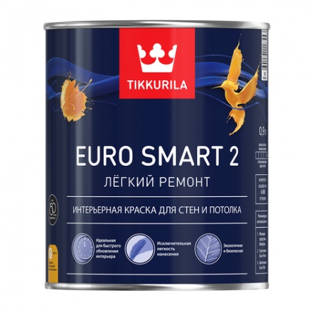 Tikkurila EURO SMART 2 A краска для потолков гл/мат 9,0 л.